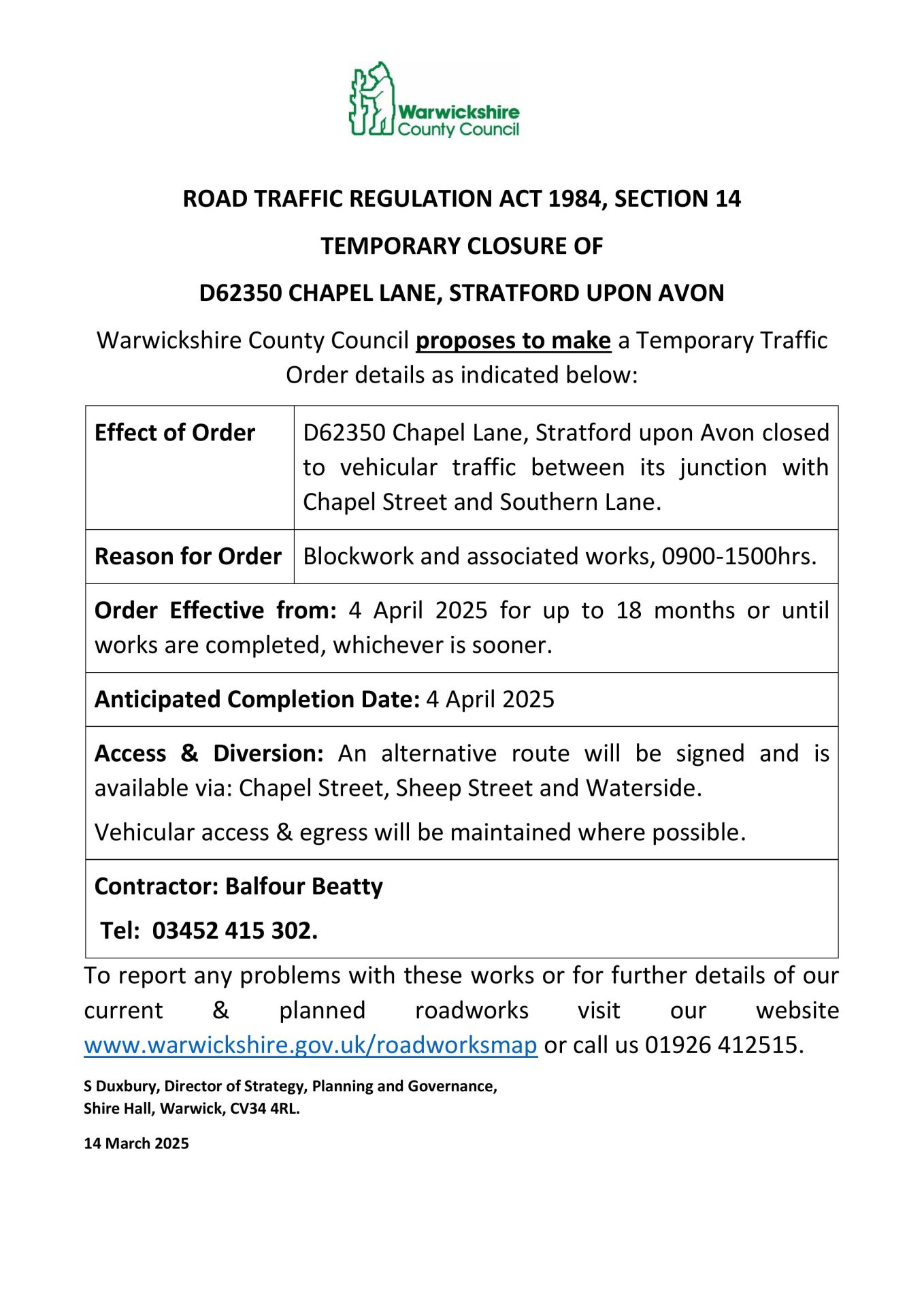 Site Notice